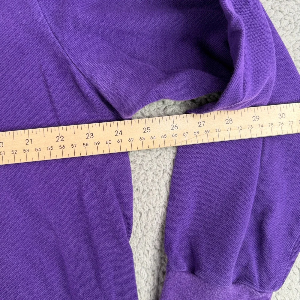 Polo Ralph Lauren Polo Shirt Mens XL Purple Big Pony Long Sleeve Yellow Logo 3